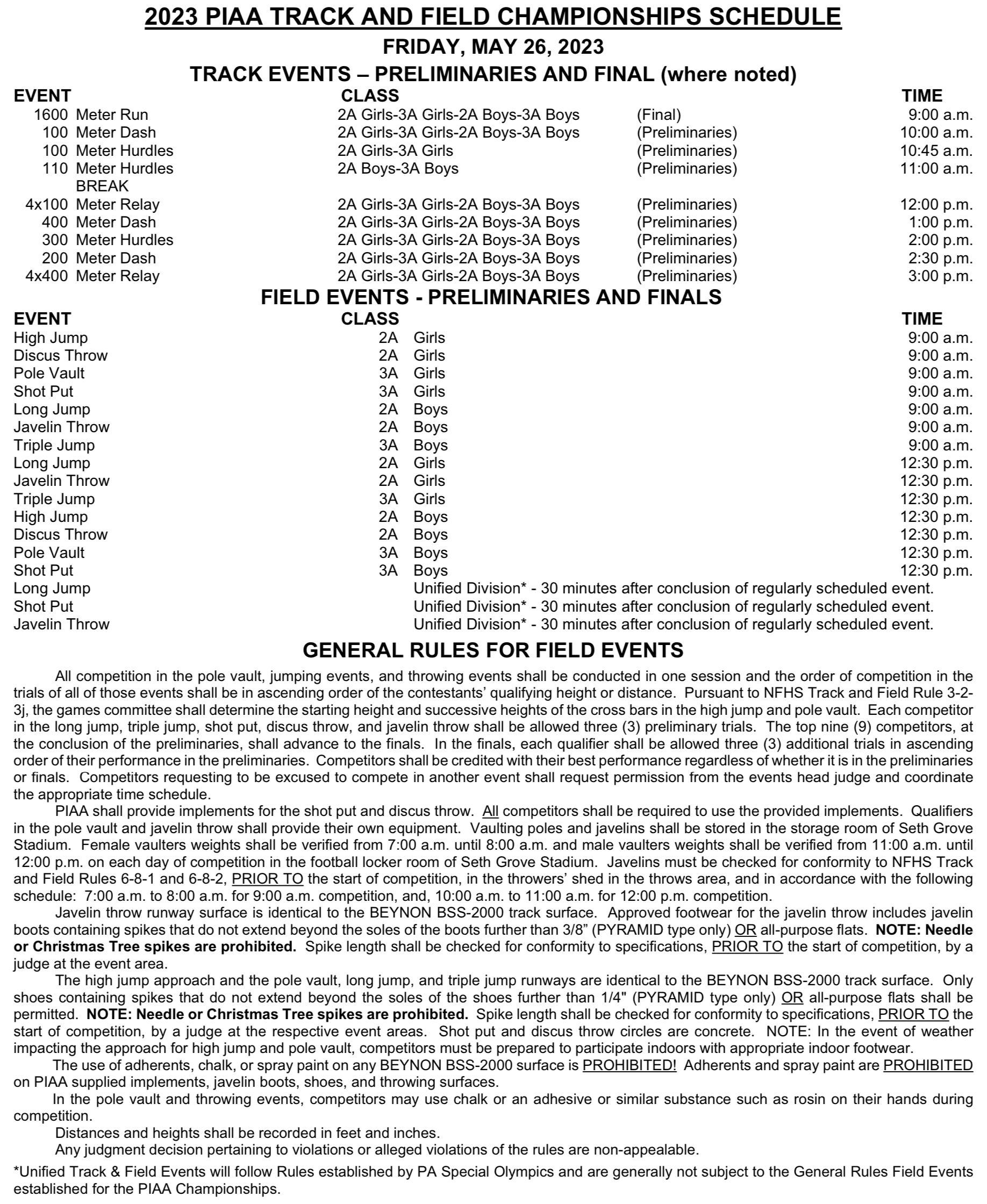 AA Girls Preview PIAA State Track and Field Championships